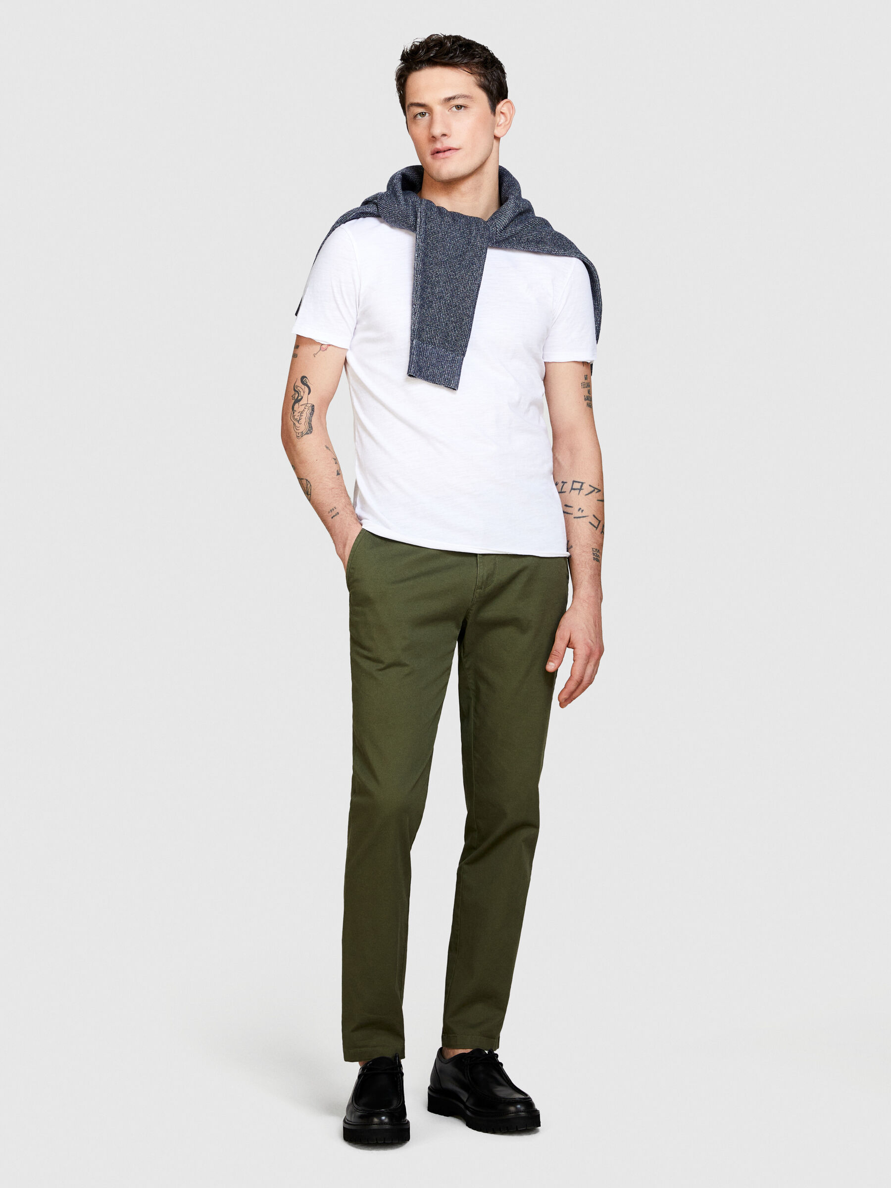 Raw cut t shirt White Sisley
