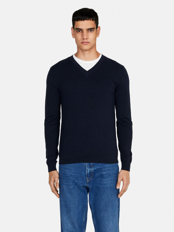 V-neck sweater - men's v-neck sweaters | Sisley