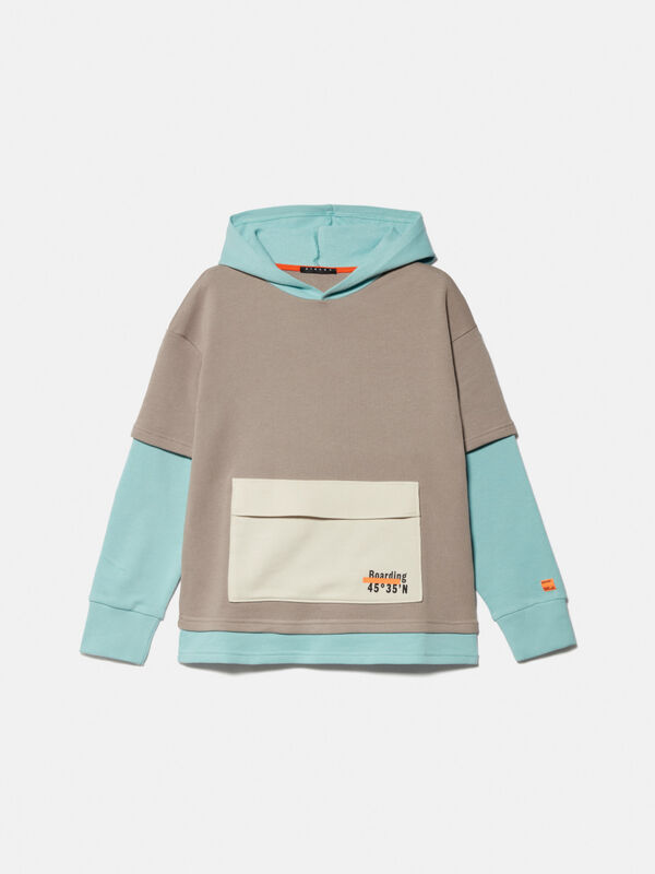 Layered hoodie with prints - boys' sweatshirts | Sisley Young