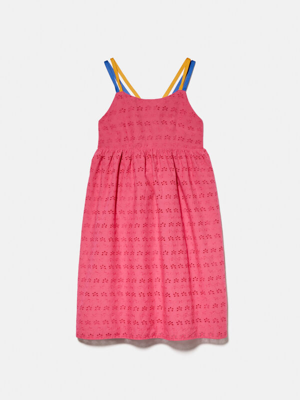 Dress in broderie anglaise - girls' dresses | Sisley Young