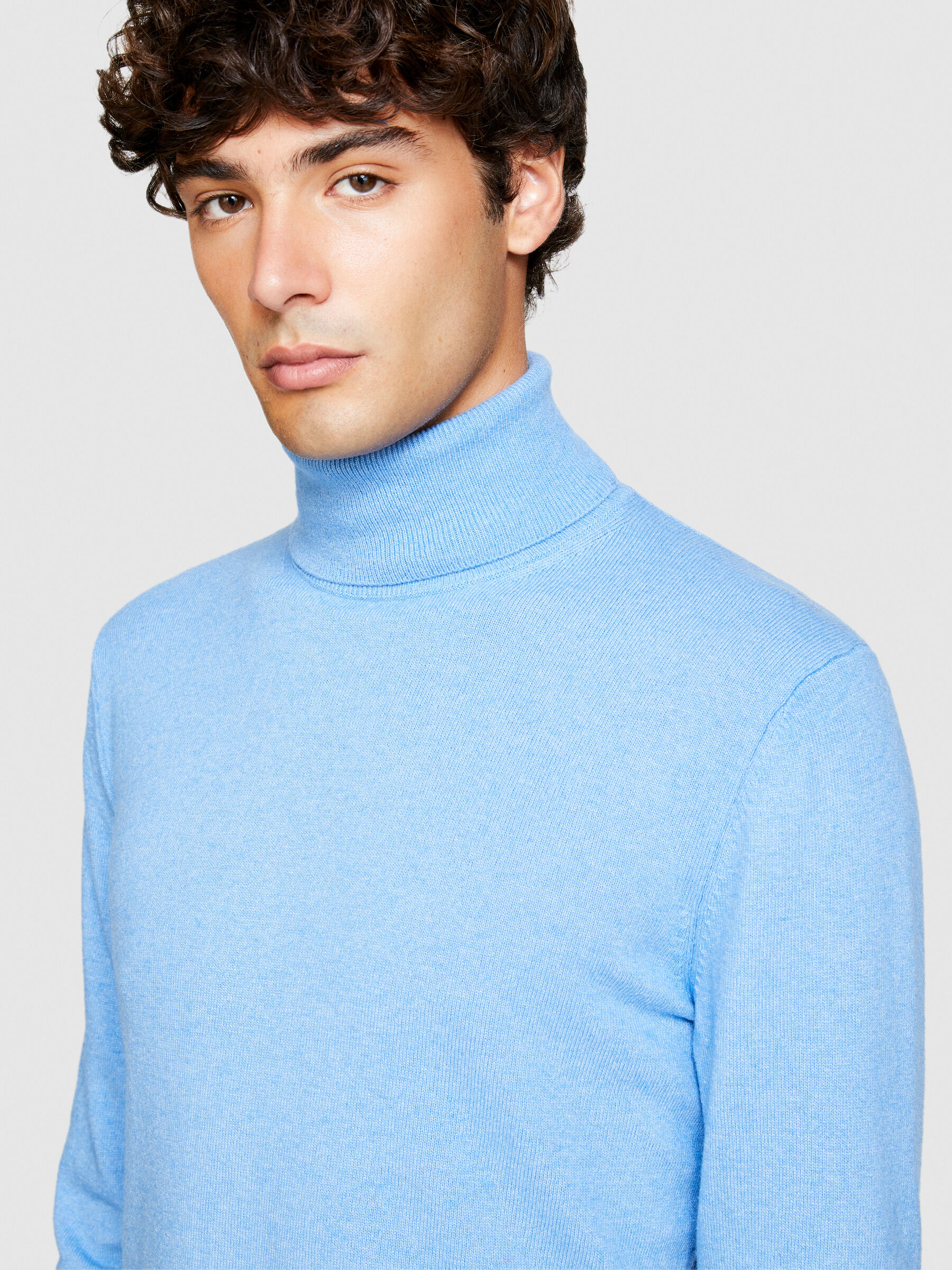 High neck sweater Sky Blue Sisley