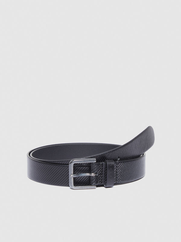 100% printed leather belt - men's belts | Sisley