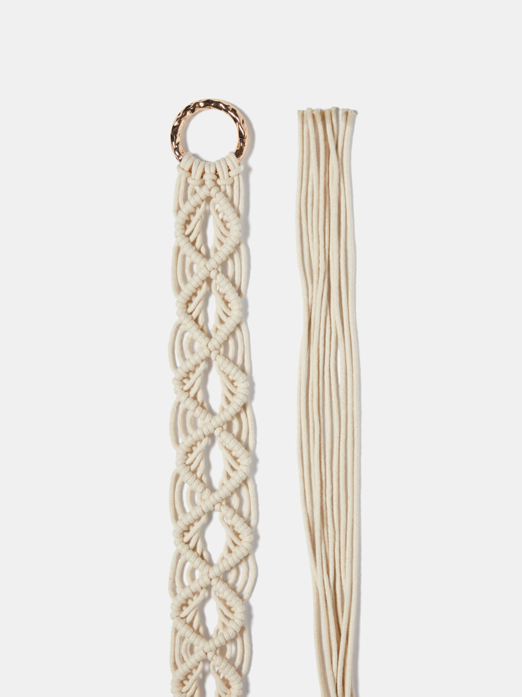 Crochet sash, Beige Sisley