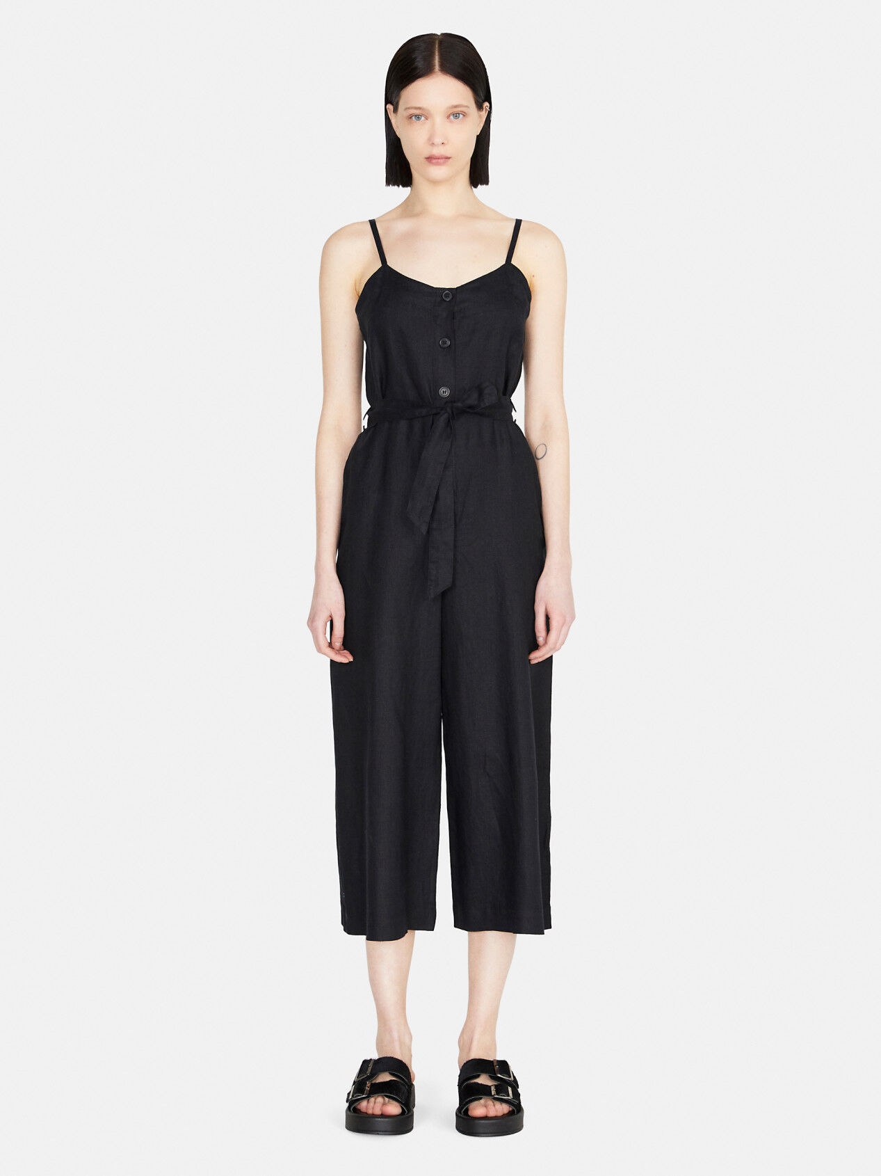 Linen cheap crop jumpsuit