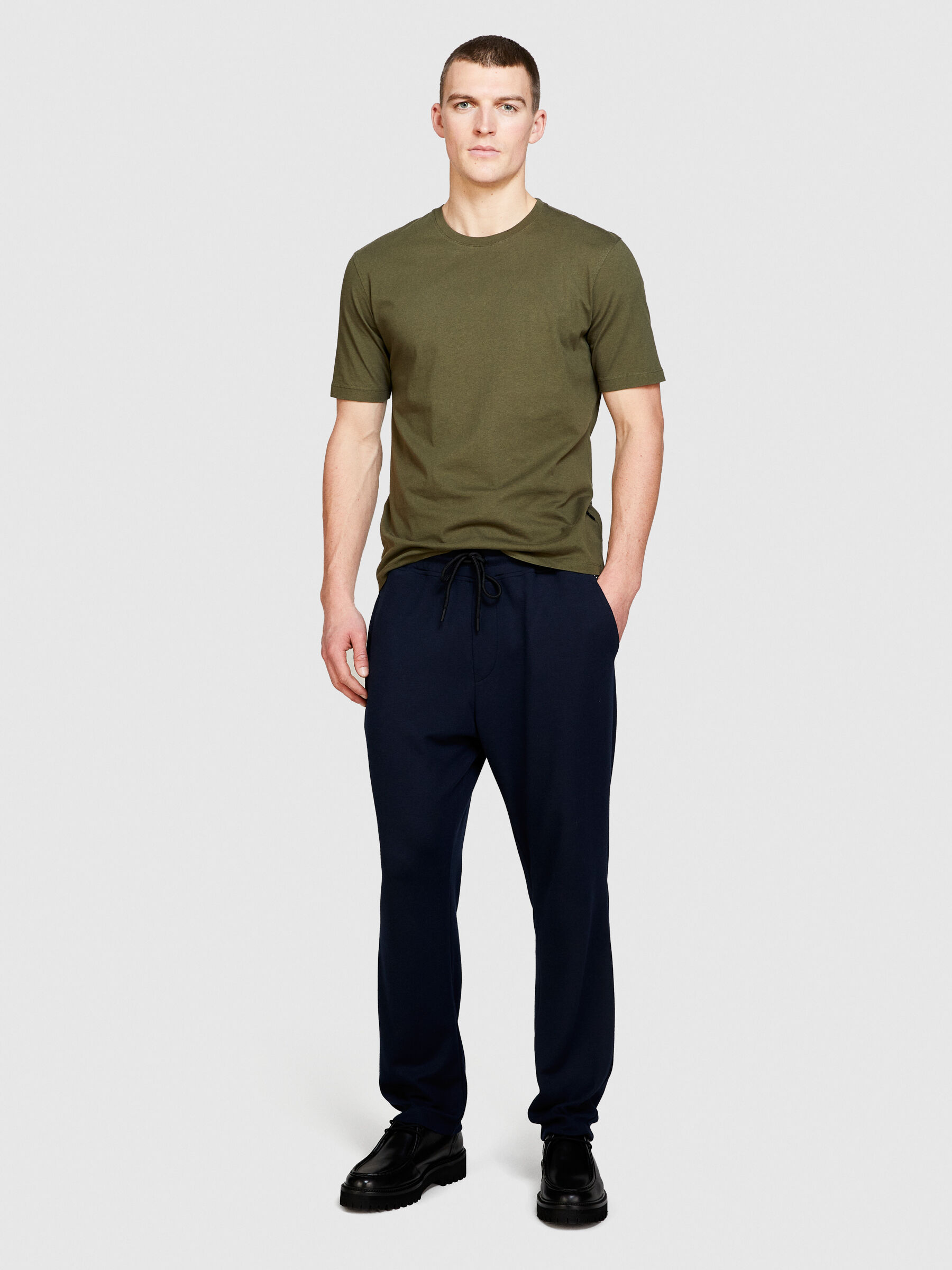 Pinstripe joggers best sale
