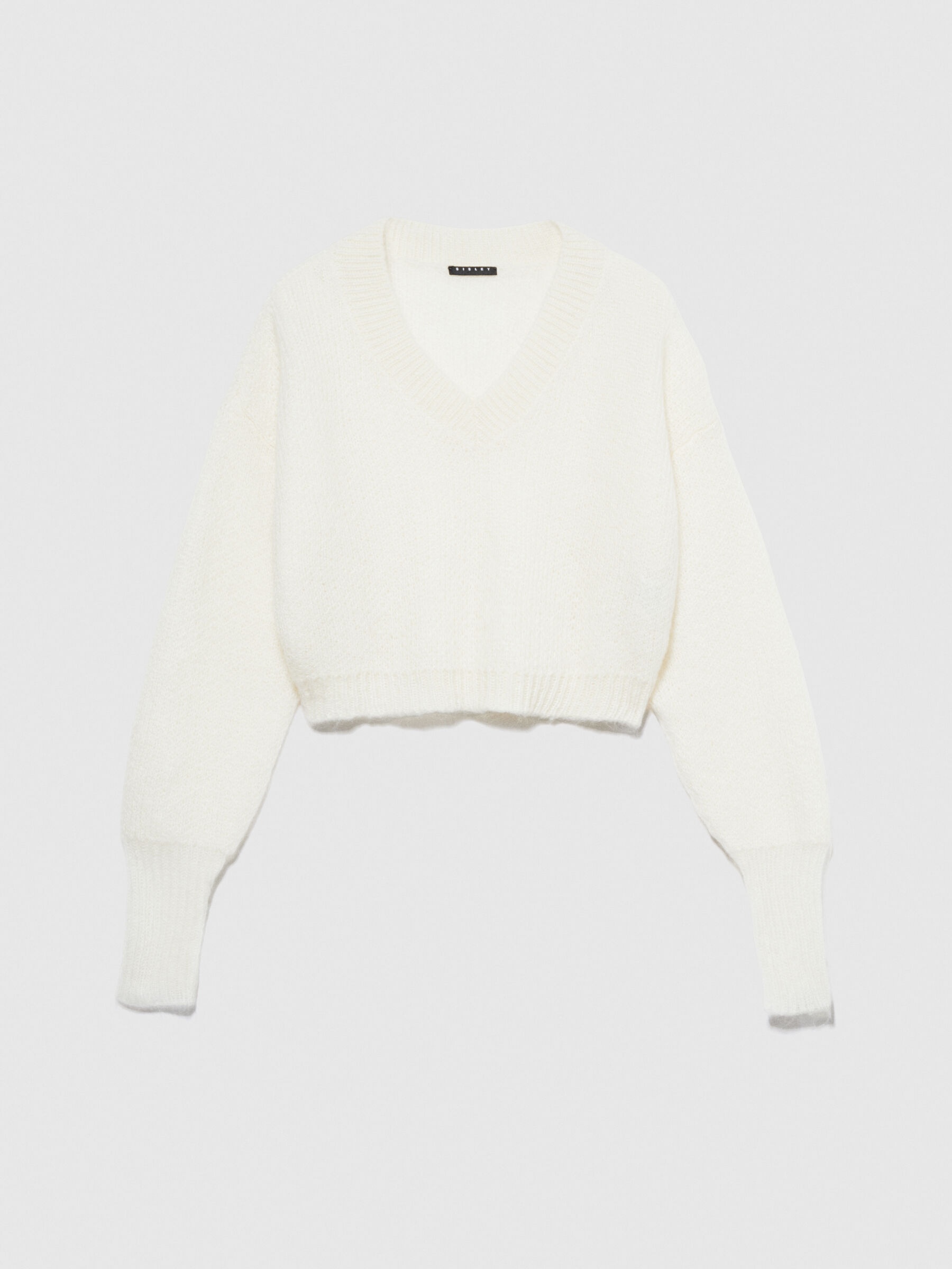 Womens white cropped sweater best sale