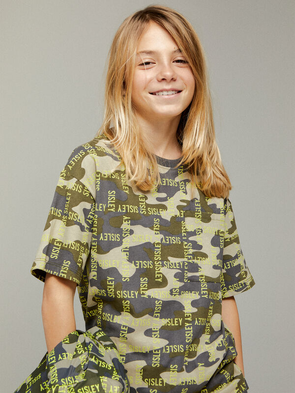 Camouflage t-shirt - boys' short sleeve t-shirts | Sisley Young