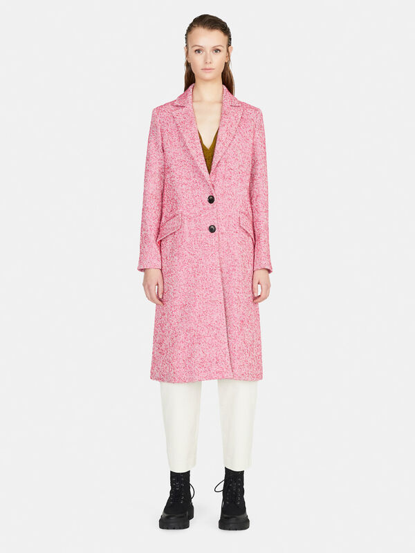 Long yarn dyed coat - women's coats | Sisley