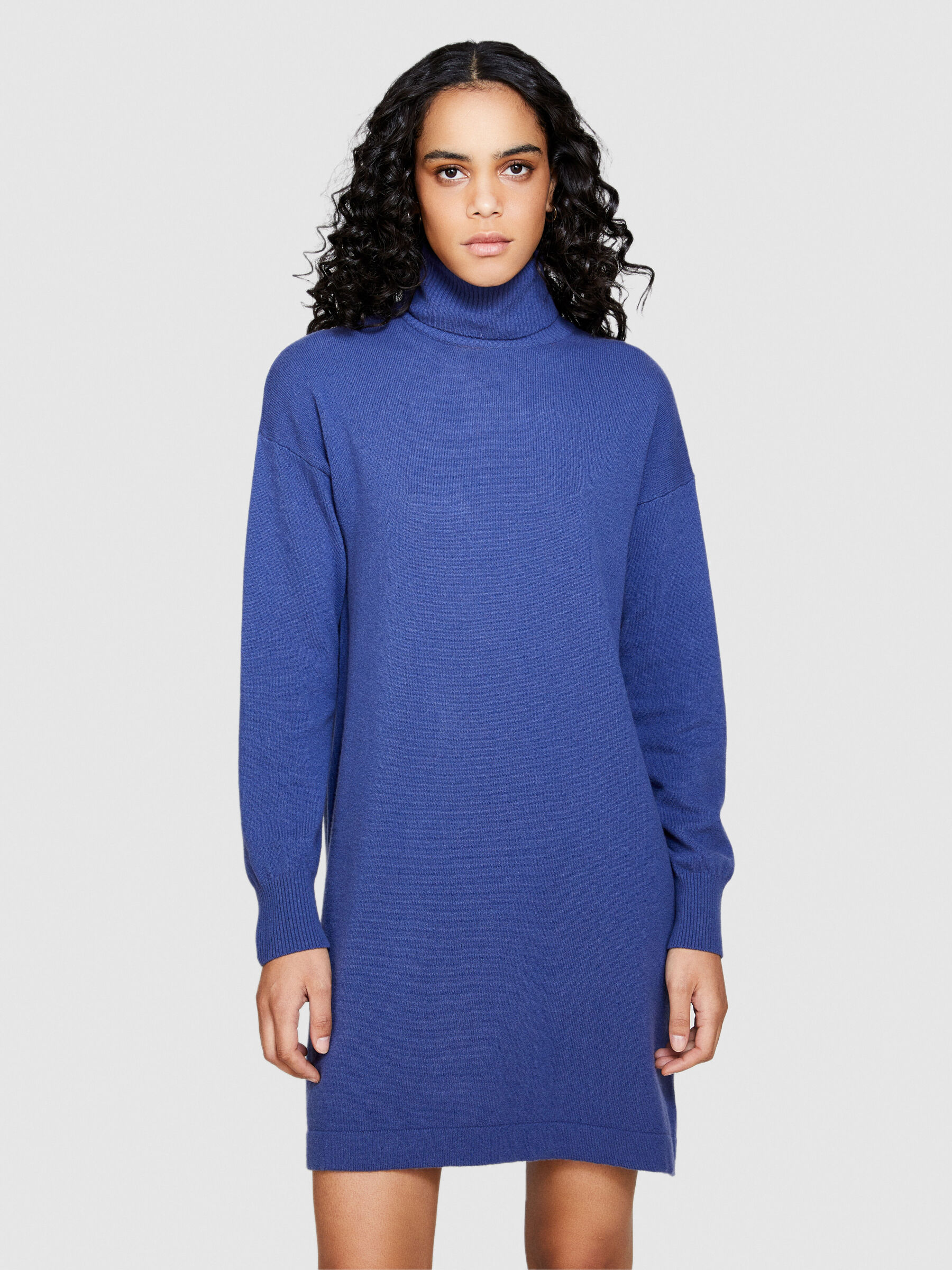 Navy blue cheap turtleneck dress