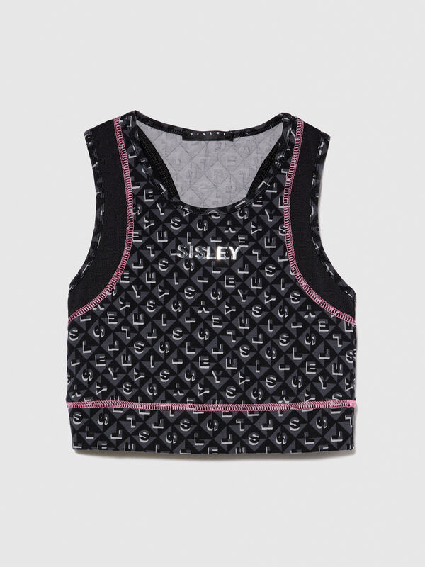 Sporty shorts with logo - girls' tops and tank tops | Sisley Young