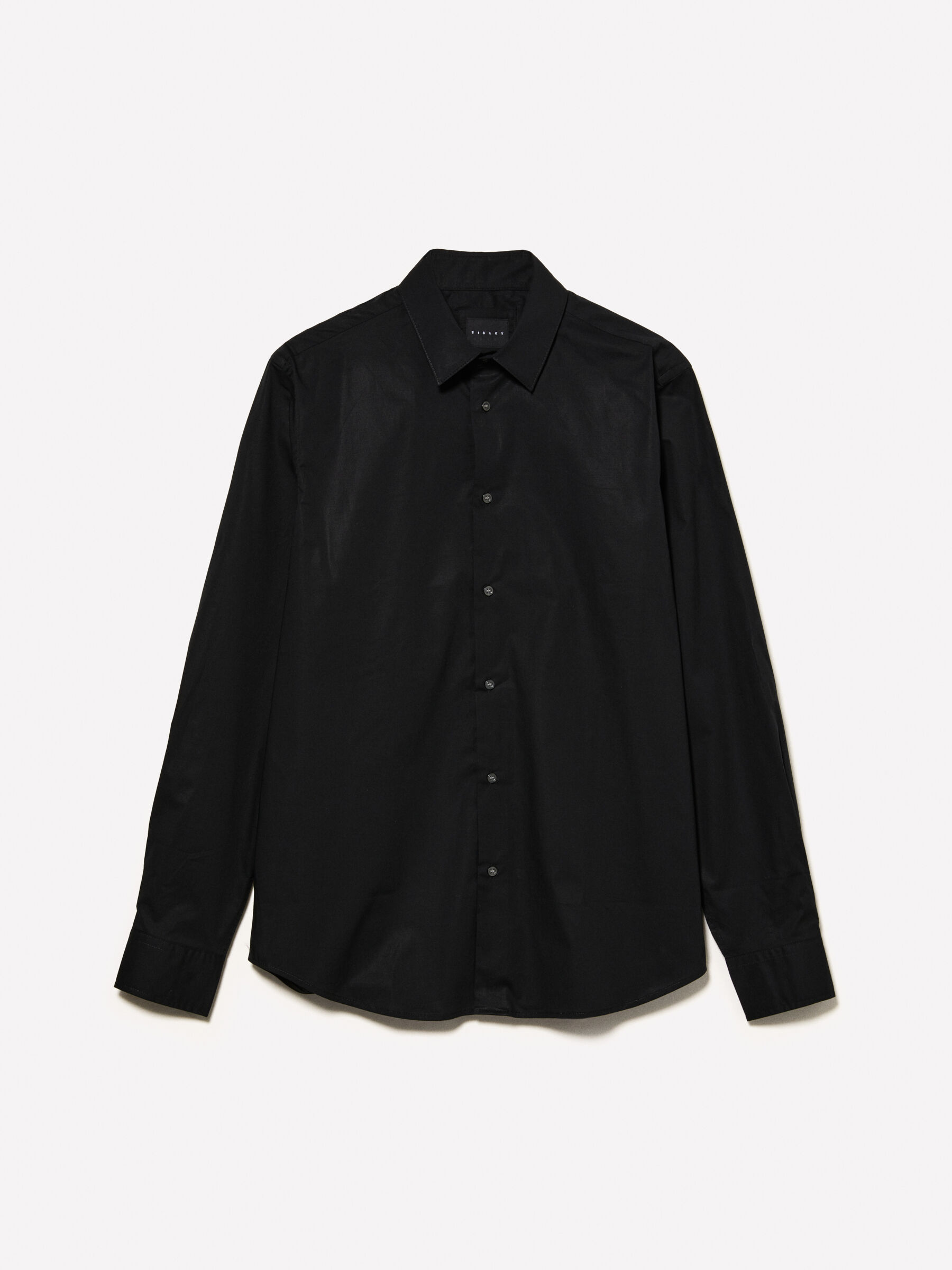 Black slim fit shirt online clearance