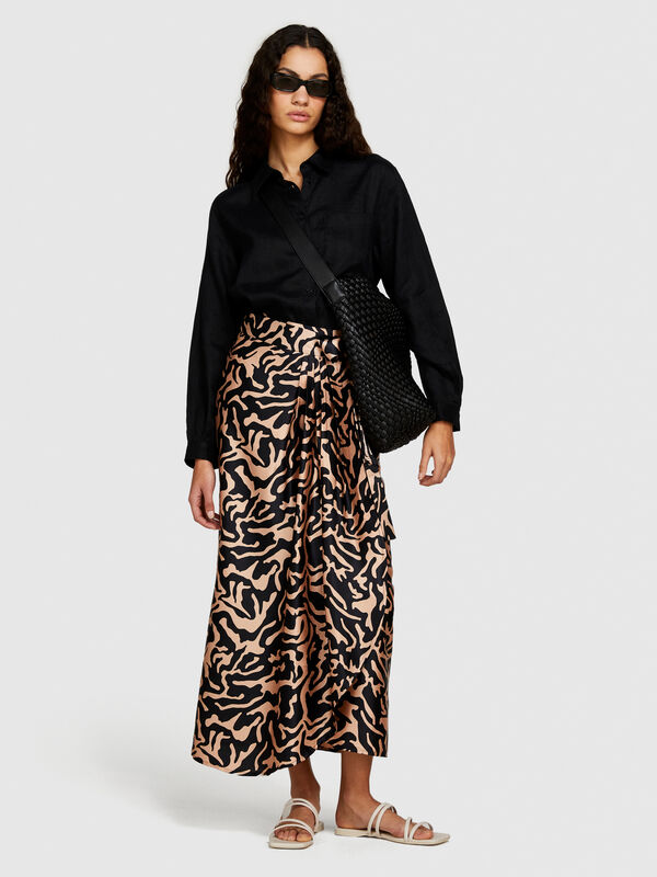 Printed sarong skirt - women's long skirts | Sisley