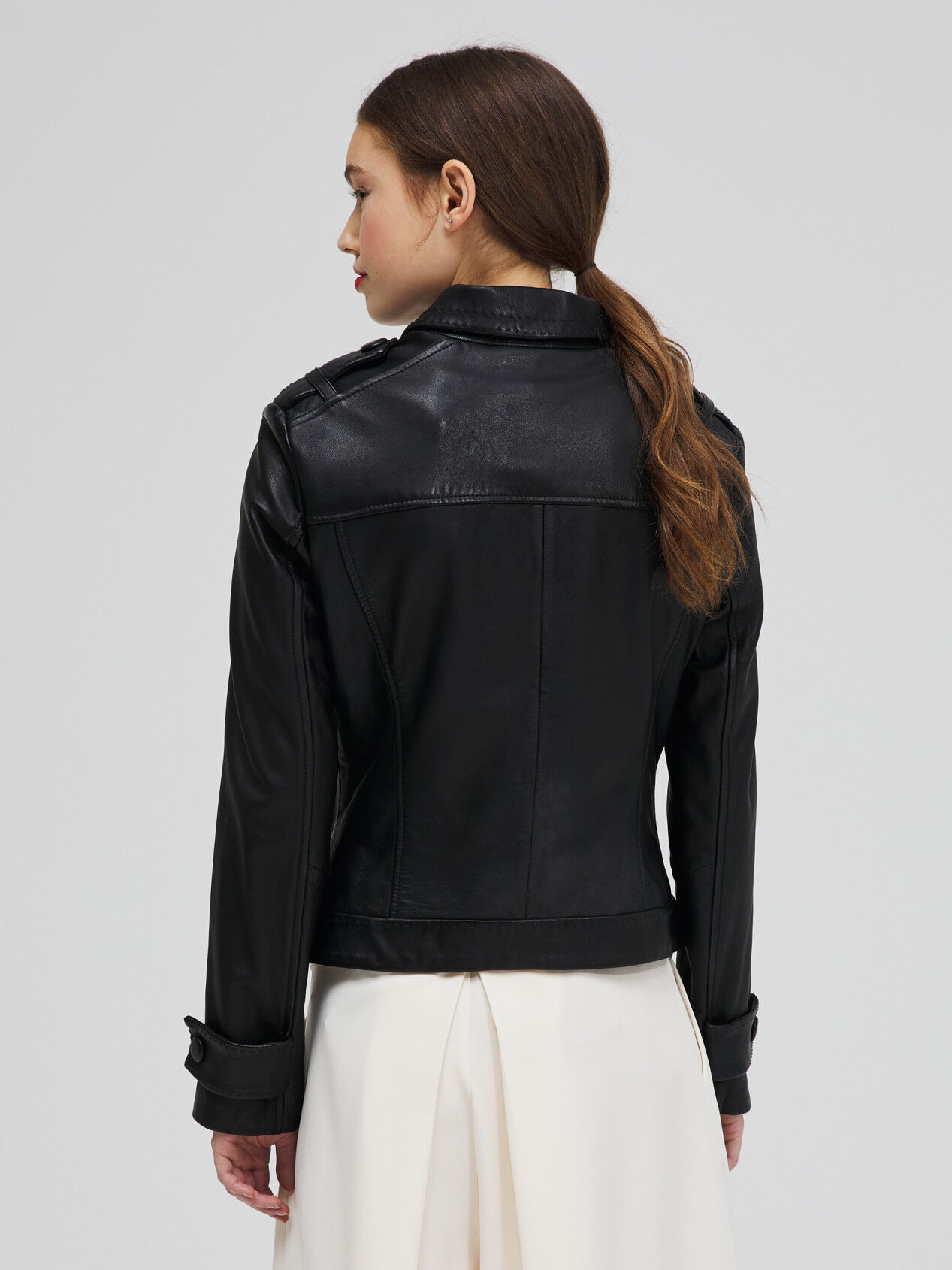 sisley leather jacket