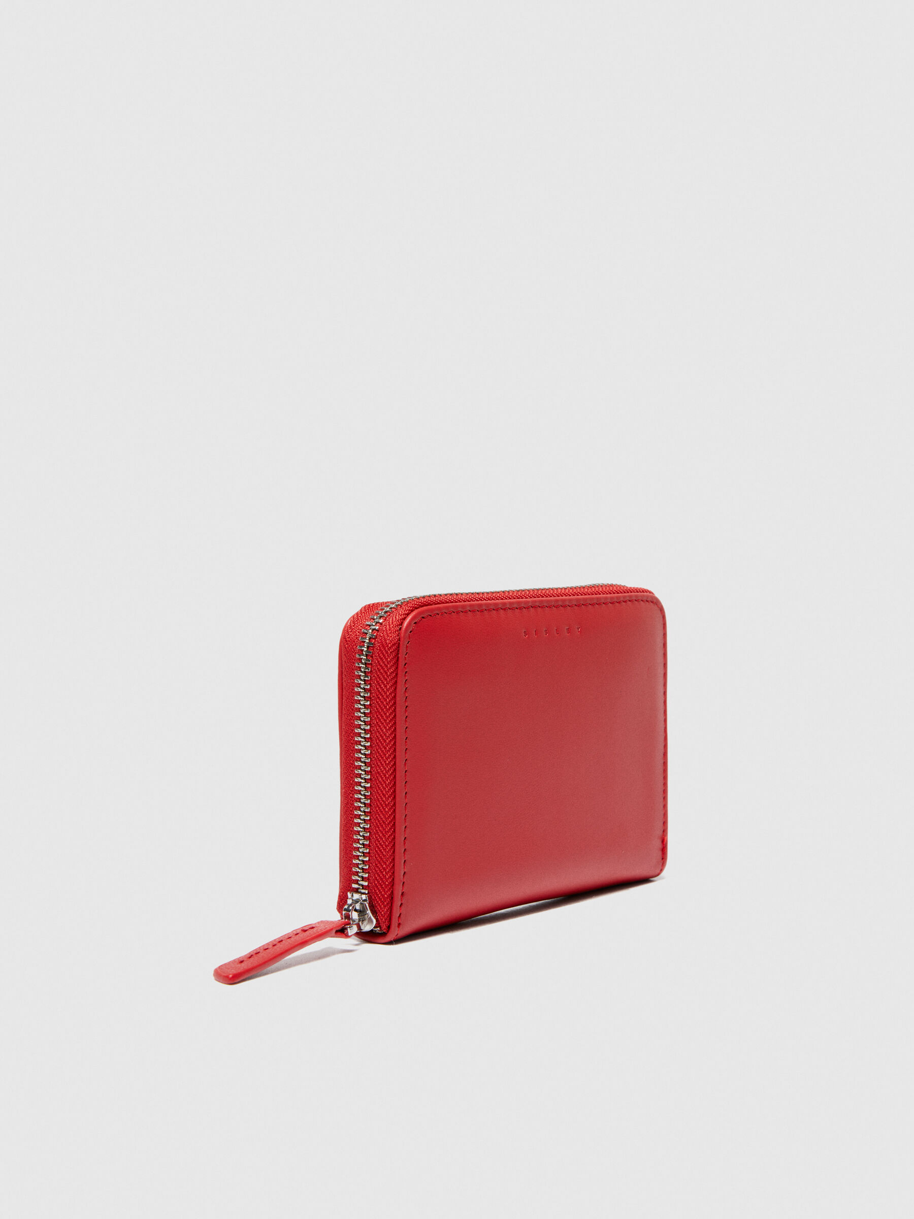 Leather wallet Red Sisley
