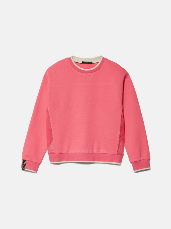 Pullover sweatshirt with mesh Junior Girl