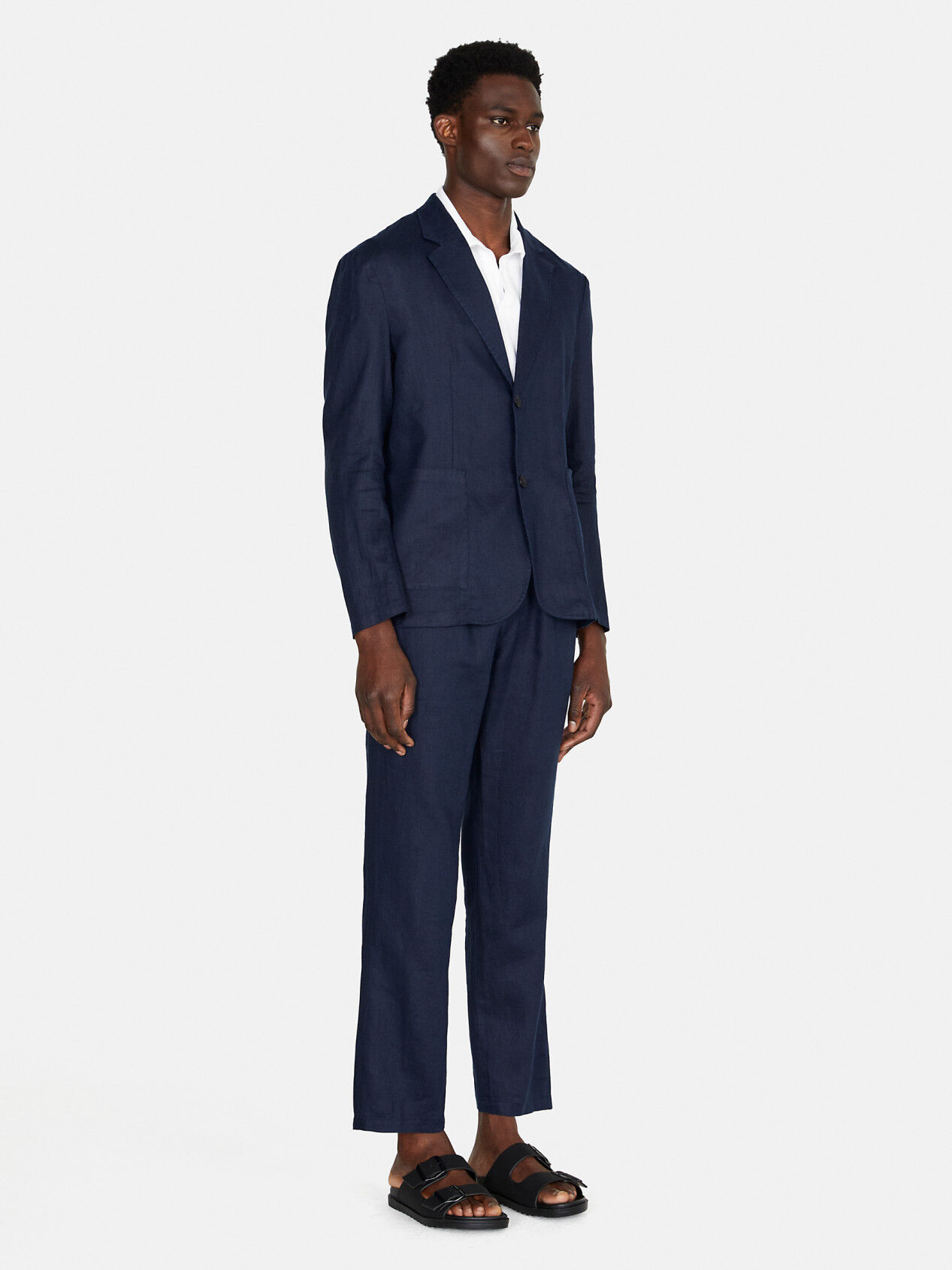 Dark blue clearance linen jacket