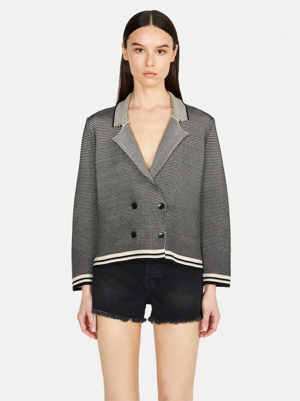 Knit cropped jacket - women's cardigans | Sisley