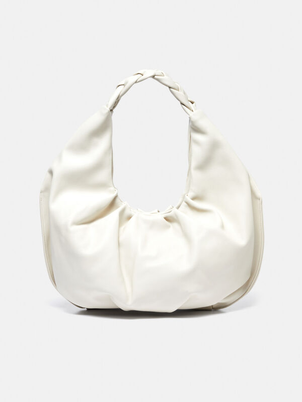 Hobo bag with braided handle - women's shoulder and crossbody bags | Sisley