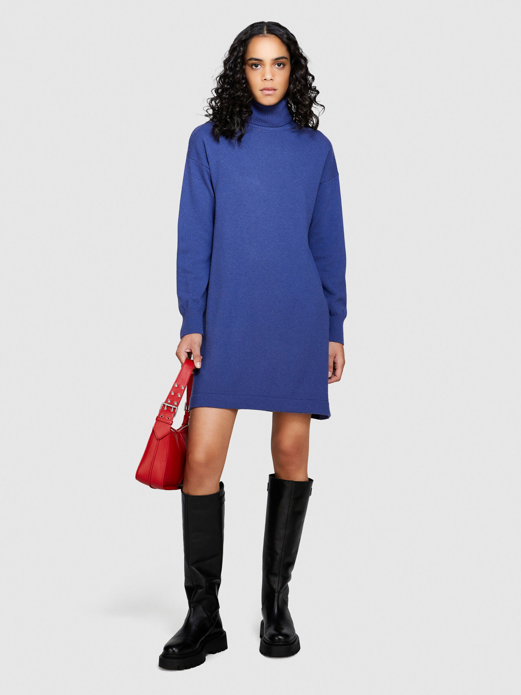Short sweater dress Dark Blue Sisley