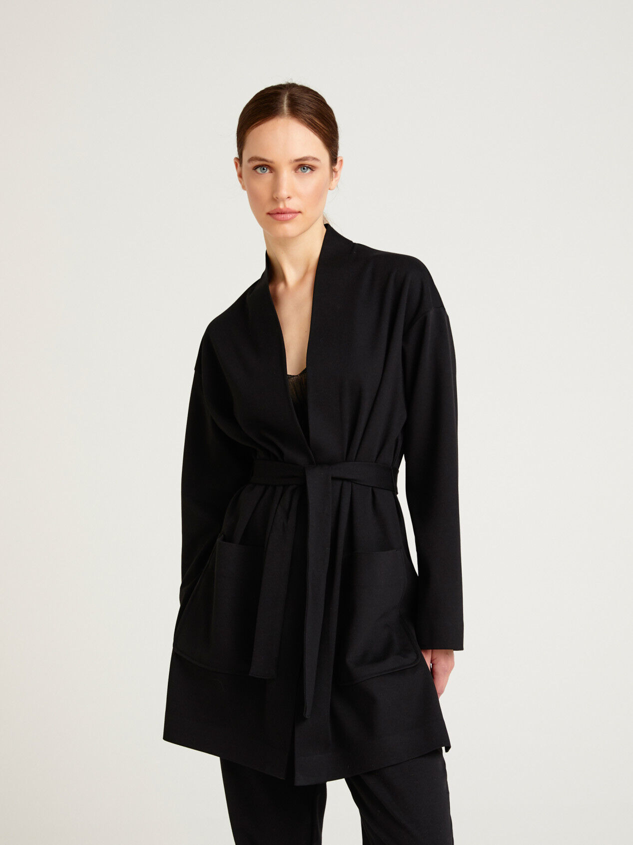 black kimono jacket