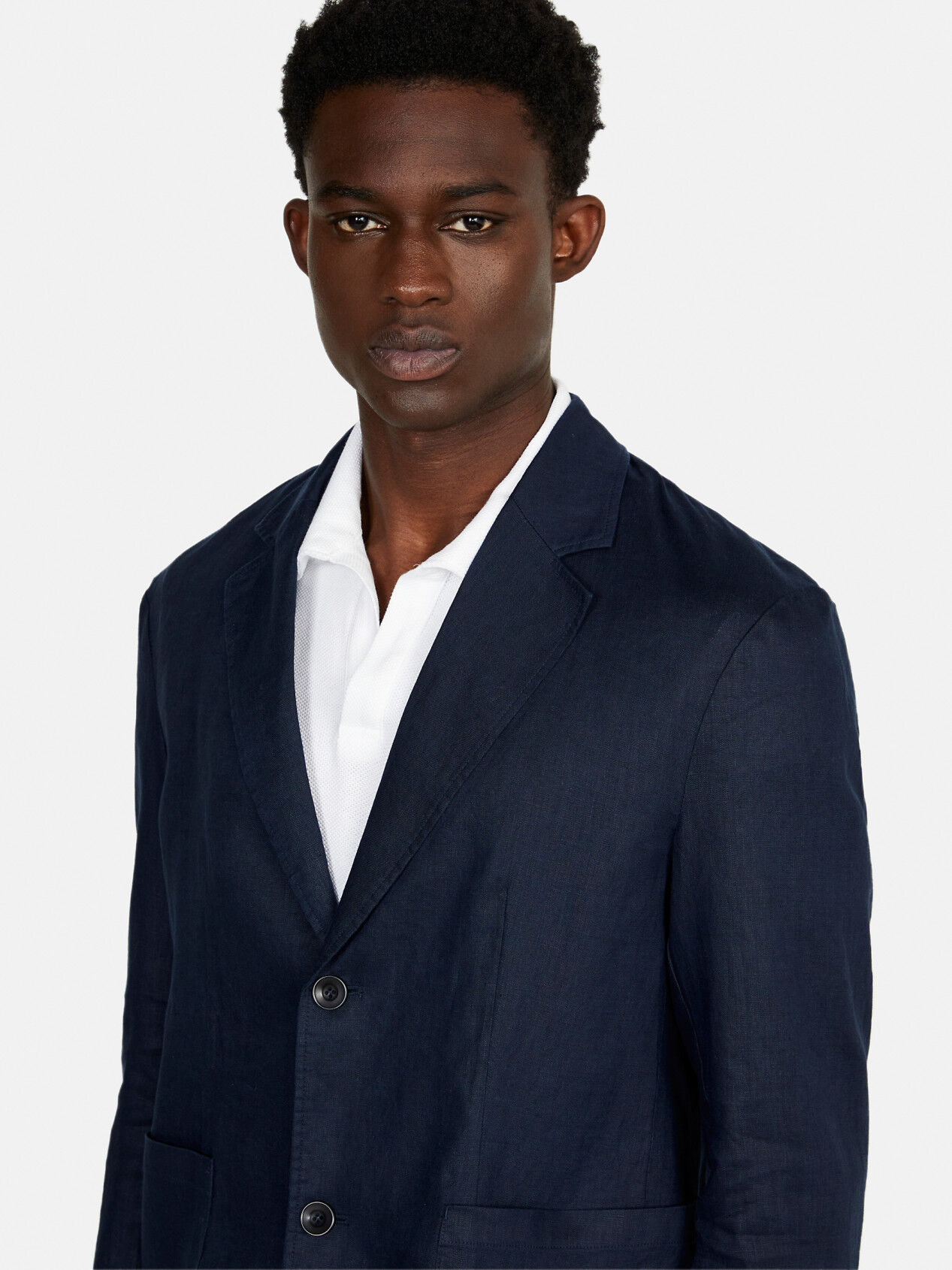 Blue linen best sale jacket men's