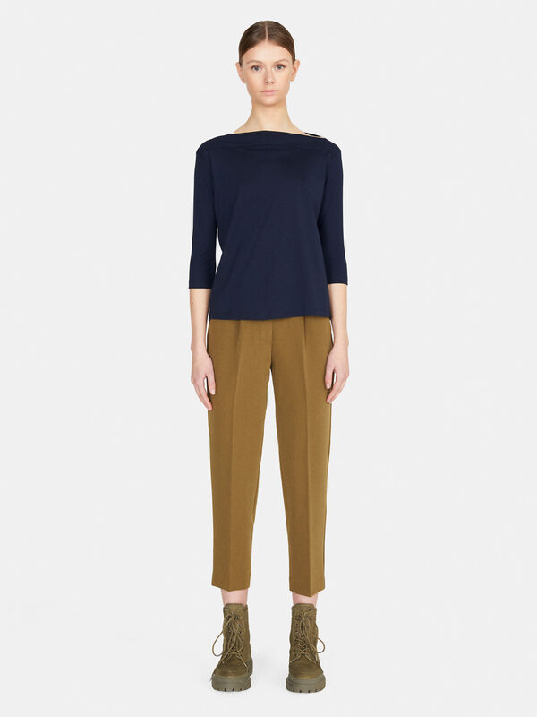 High-waisted pants - women's slim fit trousers | Sisley