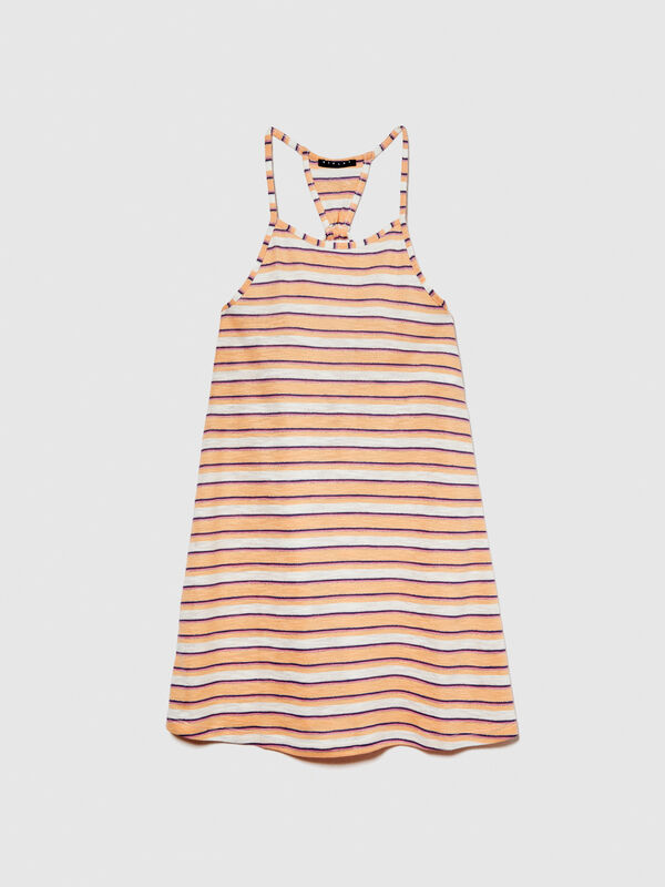Striped dress with bow - girls' dresses | Sisley Young