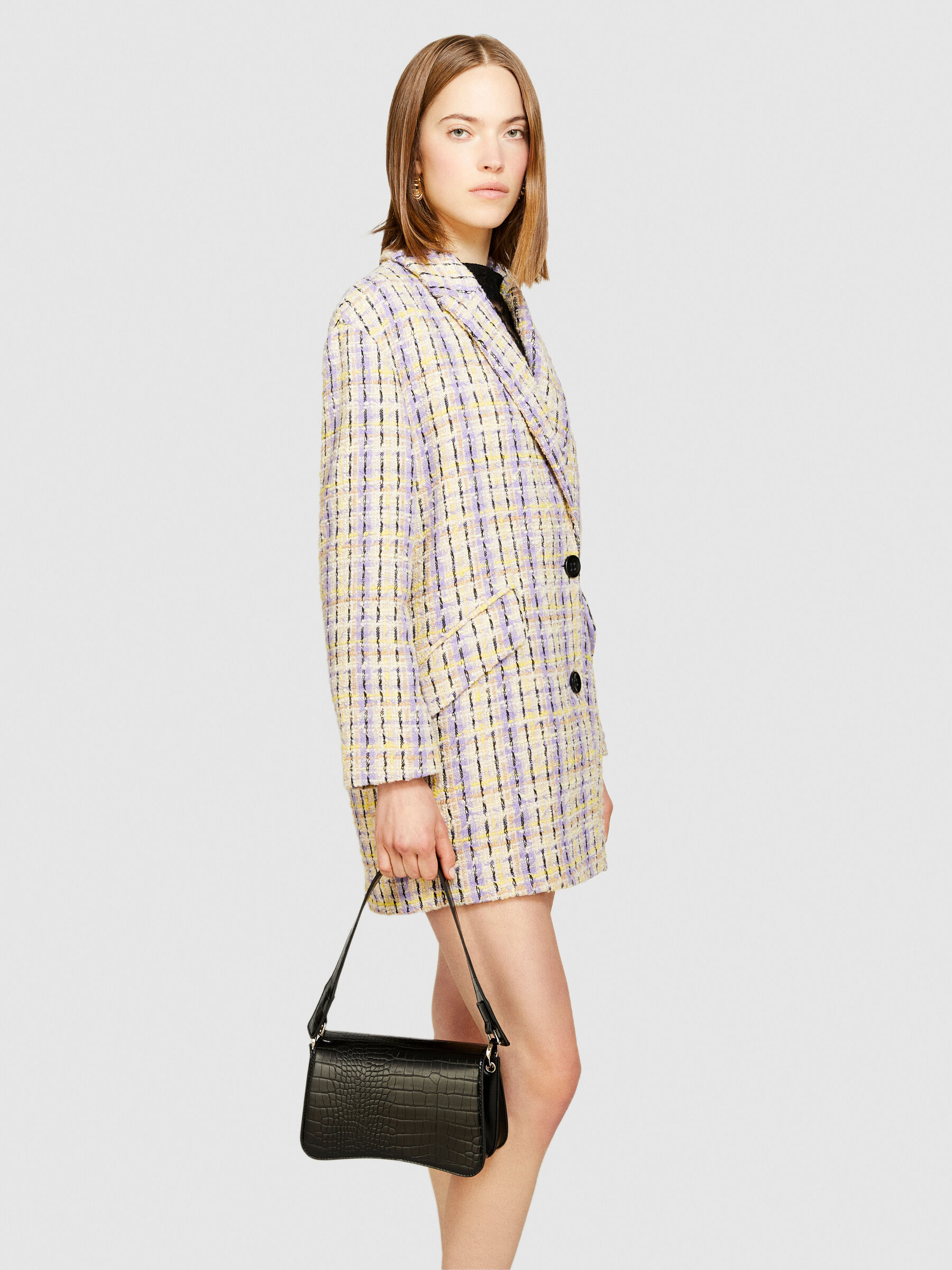 Croc print bag Black Sisley