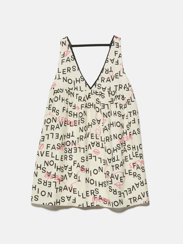 Sleeveless dress with prints - girls' dresses | Sisley Young