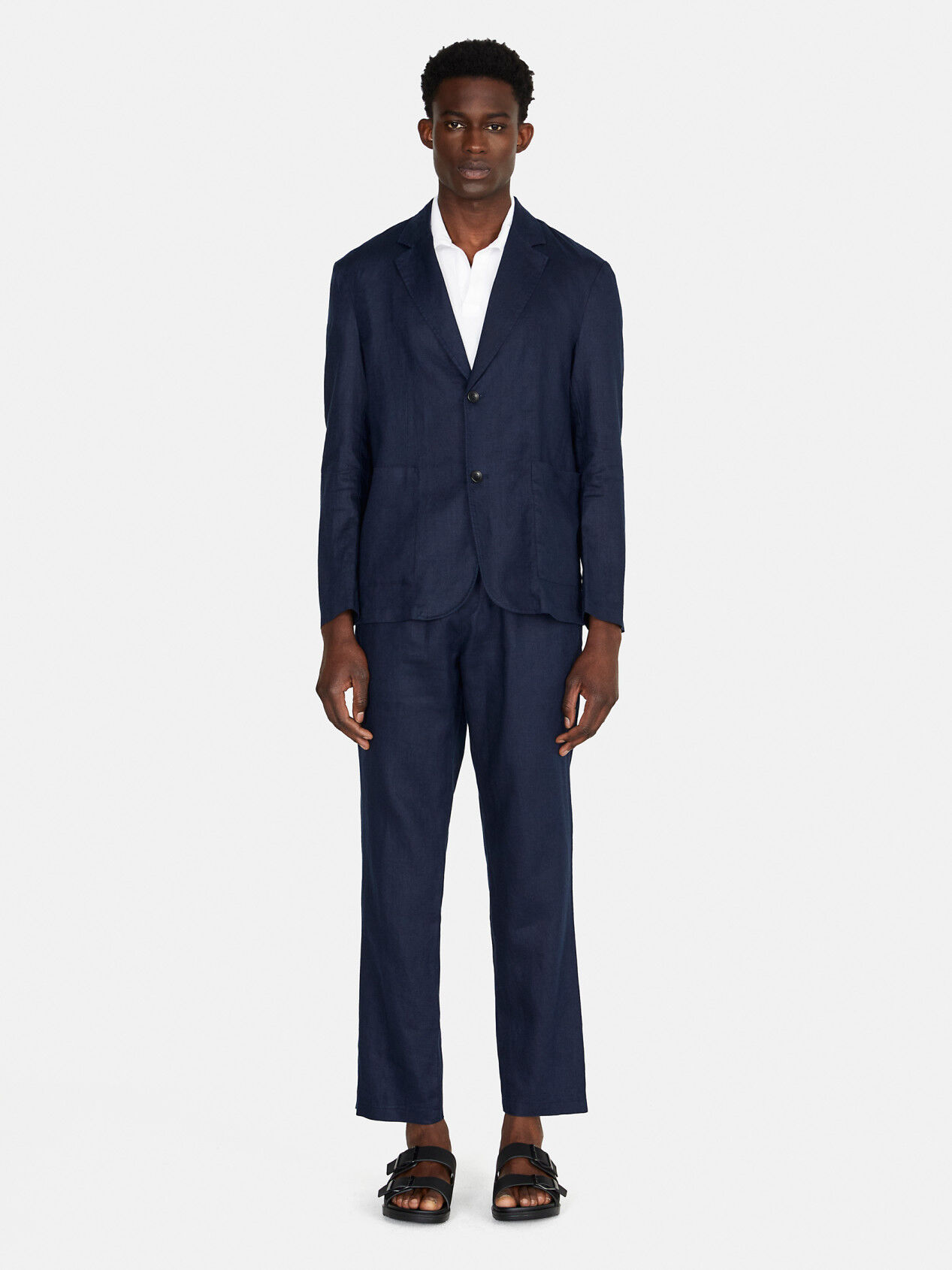 Dark blue clearance linen jacket