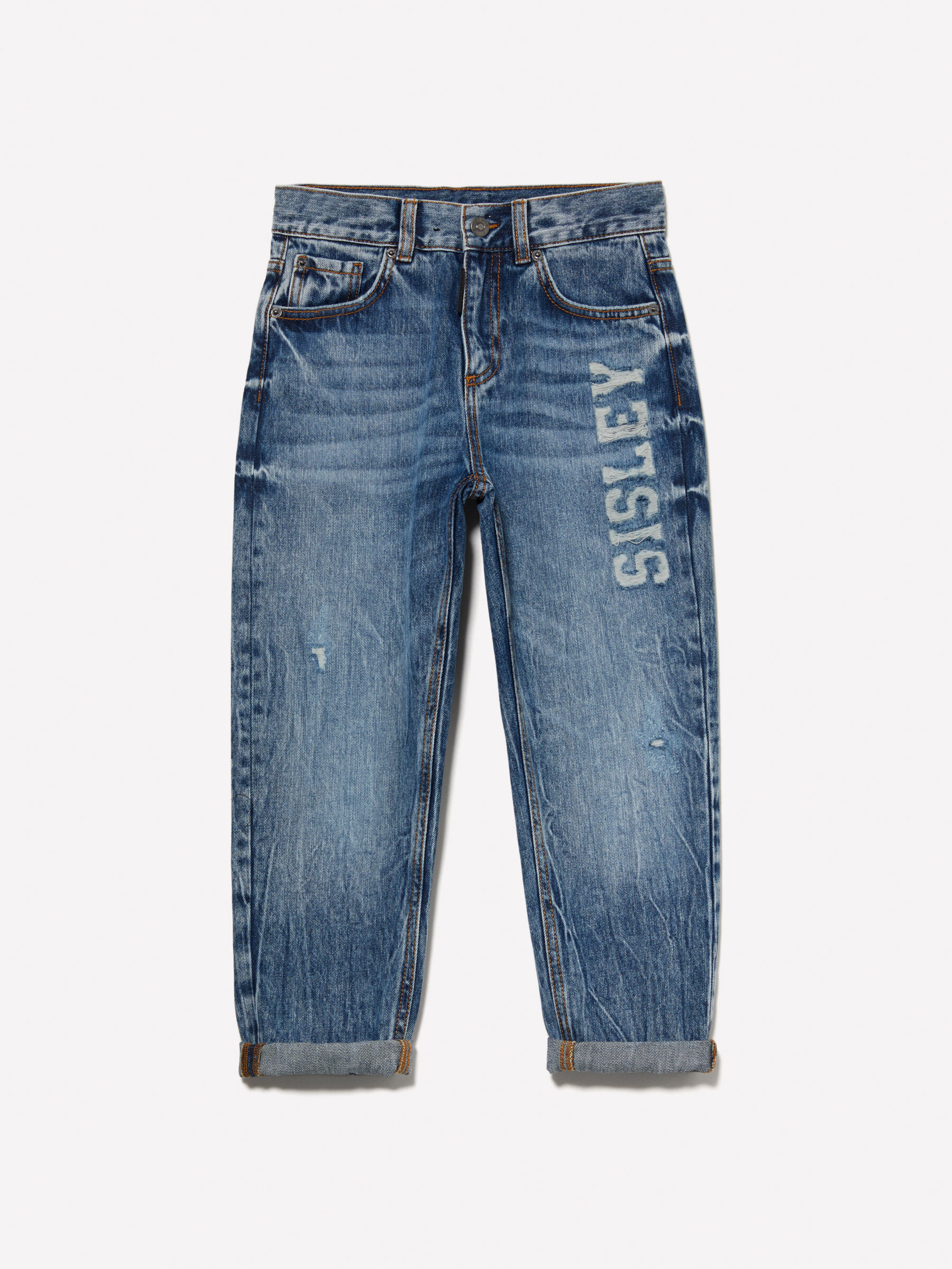 Jeans with logo Blue Sisley