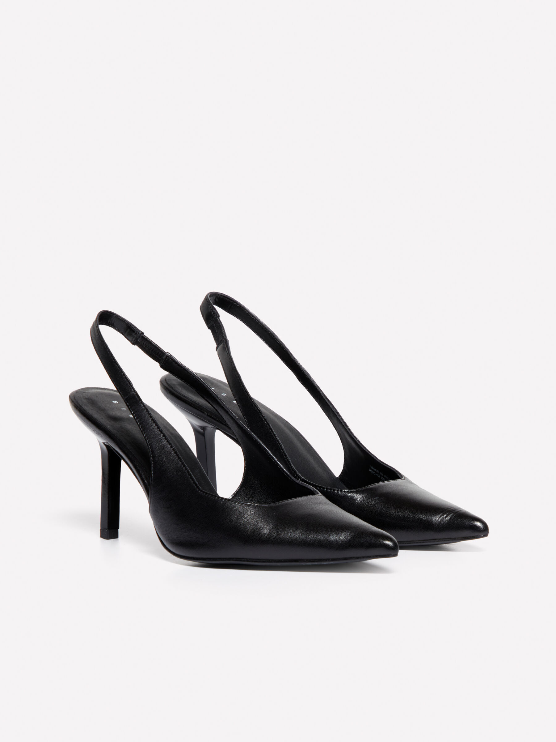 Black leather slingbacks Black Sisley