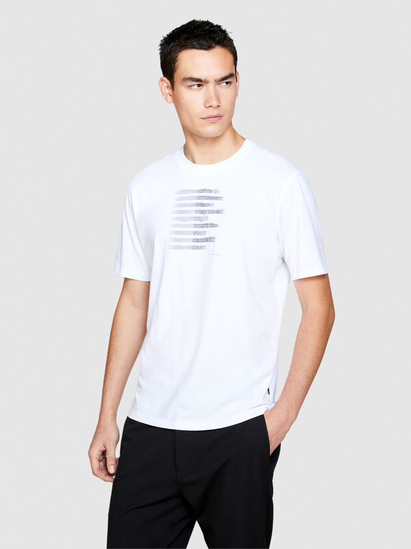T-shirt with print - men's short sleeve t-shirts | Sisley