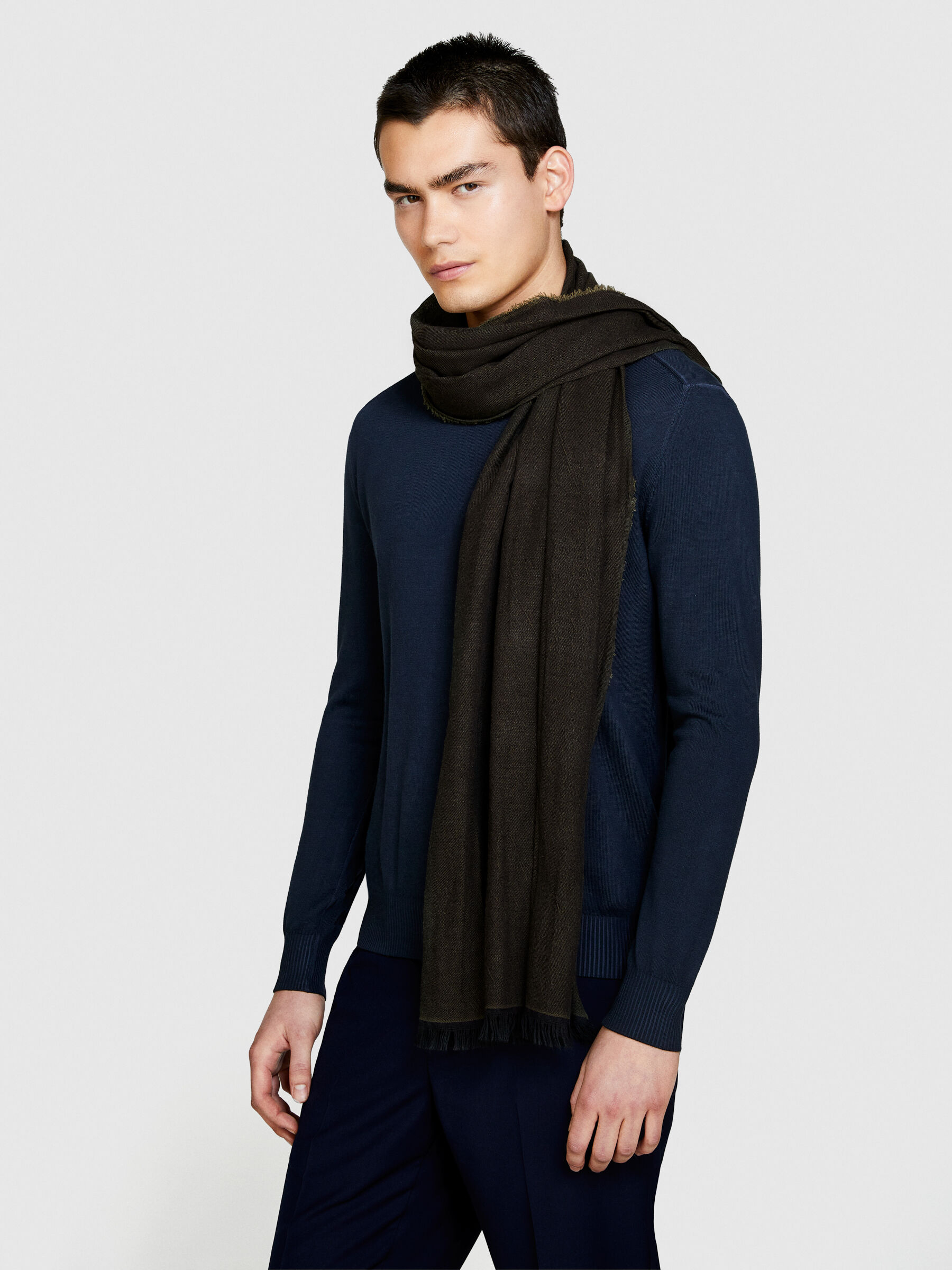 Yarn dyed scarf Military Green Sisley