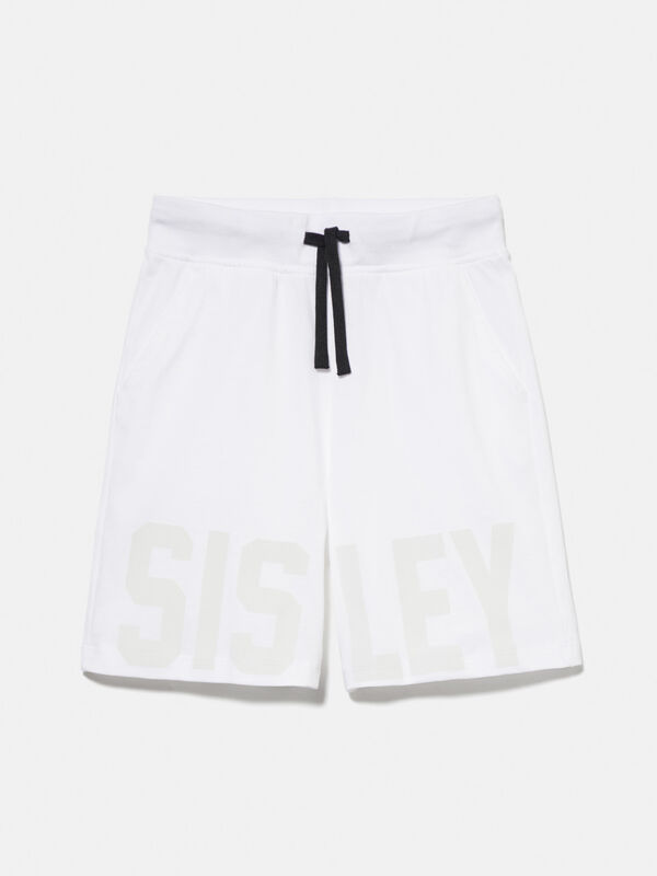 Sweat bermudas with logo - boys' shorts | Sisley Young