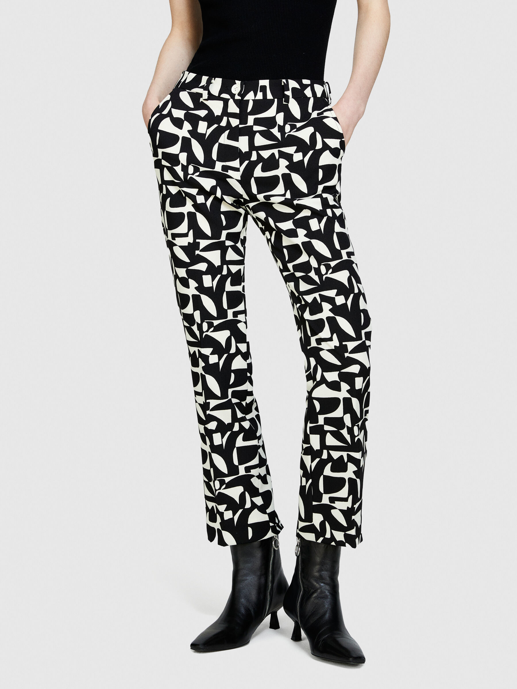 Printed cigarette trousers on sale