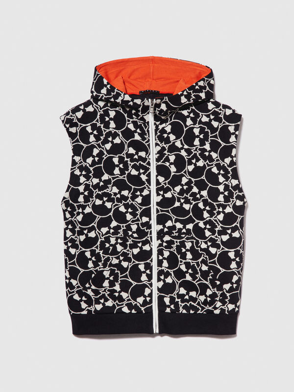 Sleeveless printed sweatshirt - boys' knitwear | Sisley Young