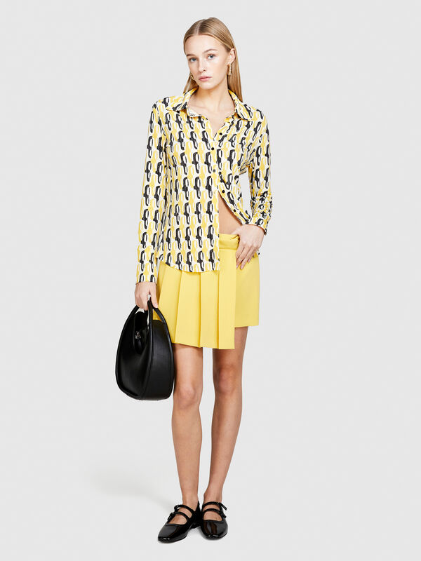 Mini skirt with pleats - women's mini skirts | Sisley