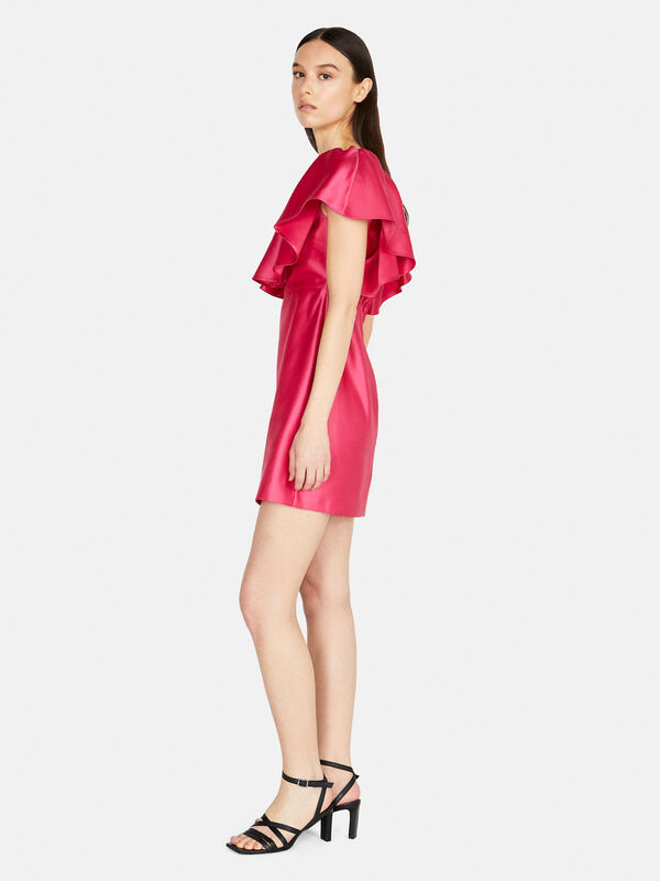 Dress with maxi rouches - women's short dresses | Sisley