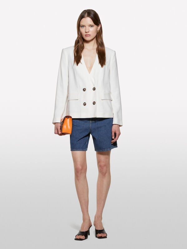 Regular fit jean shorts - women's jean shorts | Sisley