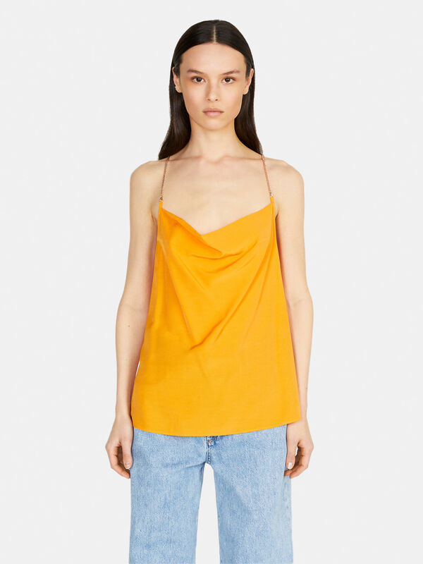 Flowy top with chains - blouses | Sisley
