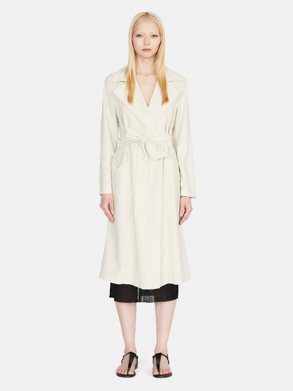 Long comfort fit trench coat - women's trench coats & rain coats | Sisley