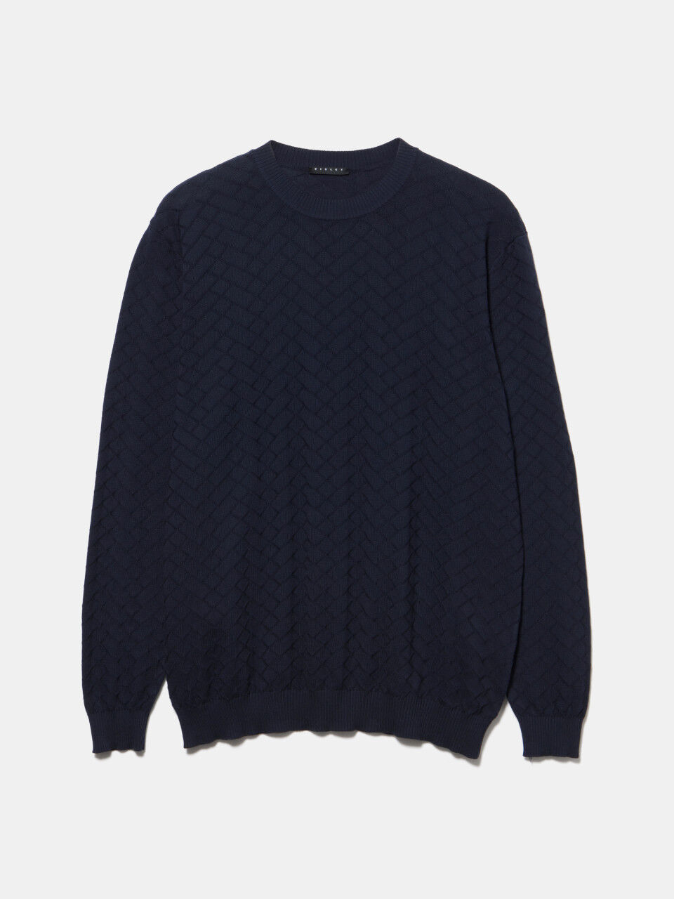 Mens blue online crew neck sweater