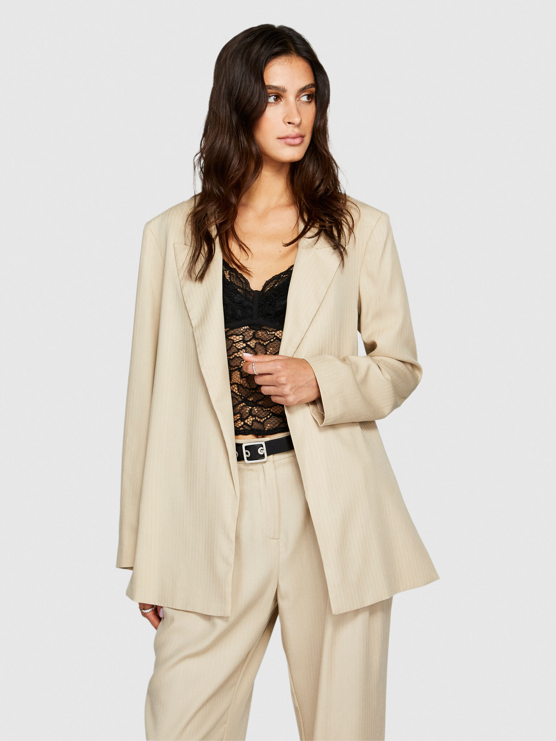 Open comfort fit blazer Beige Sisley