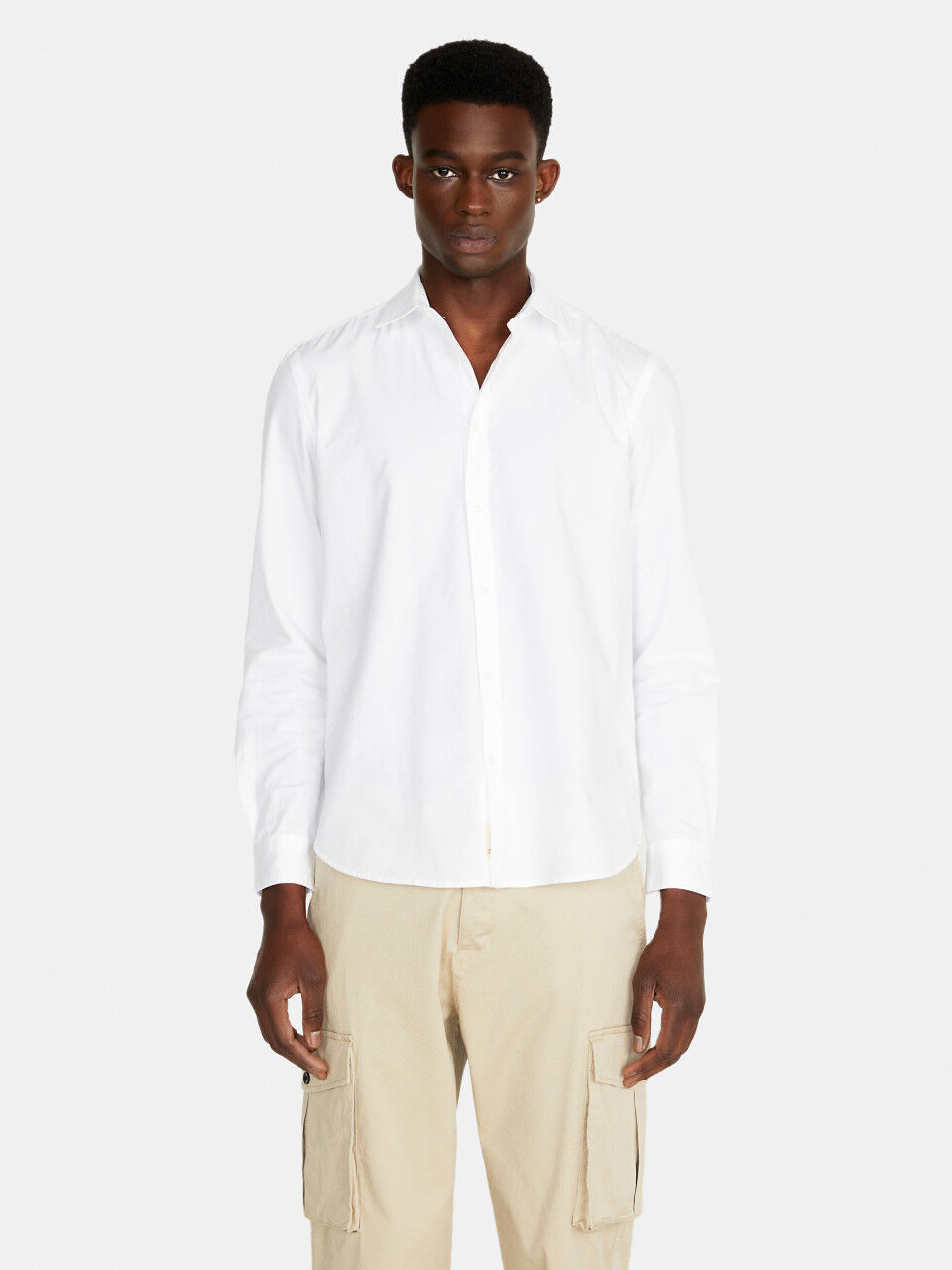 Mens khaki shop slim fit shirt