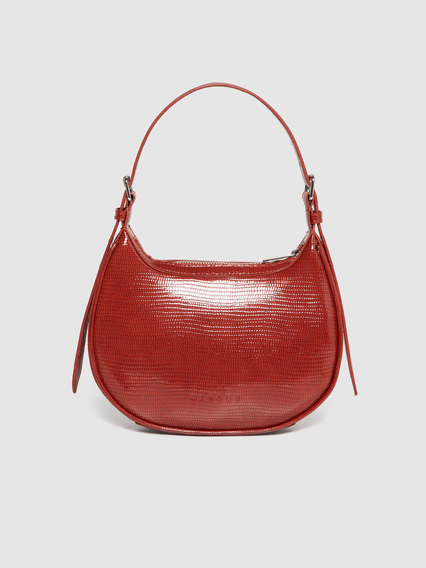 Lizard print mini bag Brick Red Sisley